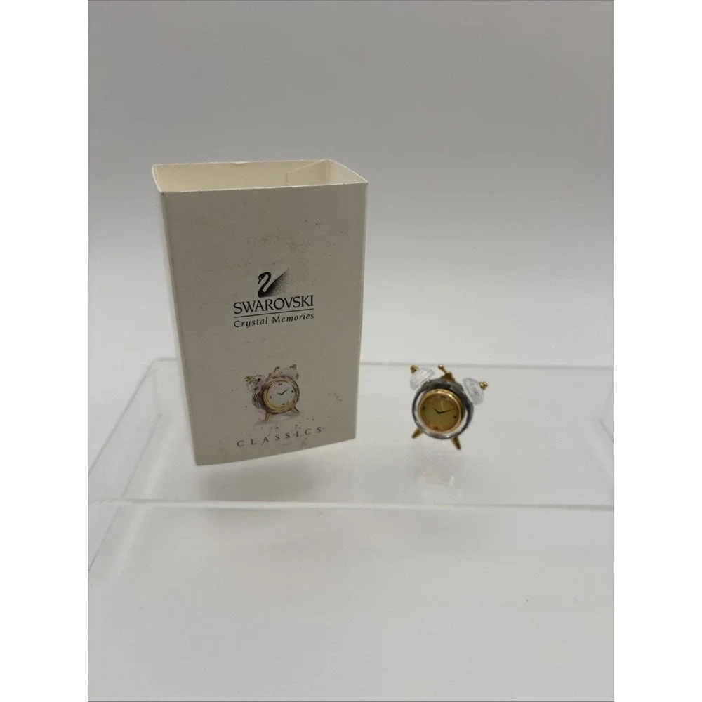 Vtg~Swarovski Crystal Memories Classics~Alarm‎ Clock~IOB
